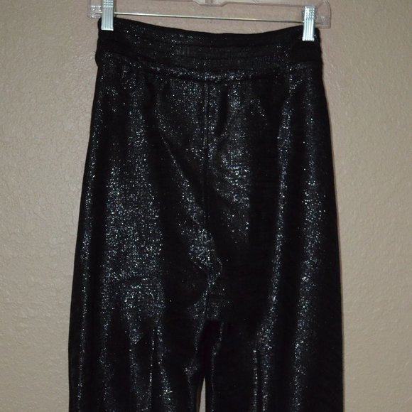 NWOT Sz 4 Hellessy Black Metallic Avedon Tie Waist Drape Panel Pants - Picture 7 of 11